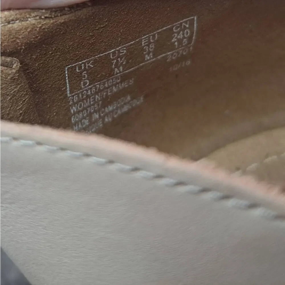 Clarks Women's Banoy Takala Dress Sandal Tan Leather size 7.5 Medium